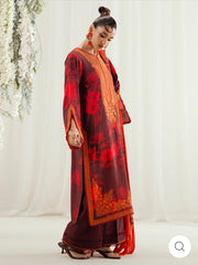 Eres Bonita by BinIlyas Embroidered Viscose Shirt with Digital Print Chiffon Dupatta & Trousers | 3-Piece Unstitched Suit 1106-A