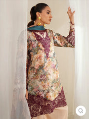 Eres Bonita by BinIlyas Embroidered Viscose Shirt with Digital Print Chiffon Dupatta & Trousers | 3-Piece Unstitched Suit 1104-B