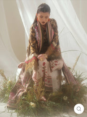 Eres Bonita by BinIlyas Embroidered Viscose Shirt with Digital Print Chiffon Dupatta & Trousers | 3-Piece Unstitched Suit 1102-B