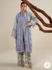 Eres Bonita by BinIlyas Embroidered Viscose Shirt with Digital Print Chiffon Dupatta & Trousers | 3-Piece Unstitched Suit 1103-A