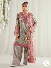 Eres Bonita by BinIlyas Embroidered Viscose Shirt with Digital Print Chiffon Dupatta & Trousers | 3-Piece Unstitched Suit 1103-B