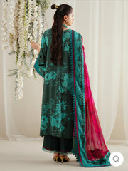 Eres Bonita by BinIlyas Embroidered Viscose Shirt with Digital Print Chiffon Dupatta & Trousers | 3-Piece Unstitched Suit 1106-B