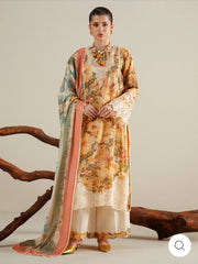 Eres Bonita by BinIlyas Embroidered Viscose Shirt with Digital Print Chiffon Dupatta & Trousers | 3-Piece Unstitched Suit 1104-A