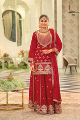 Eba Lifestyle Rangoli Series 2193 | Embroidered Chinon Suit Set