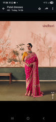 Kimora Sindhuri Premium Bindiya Bandhani Georgette Saree with Blouse SA-483