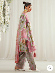 Eres Bonita by BinIlyas Embroidered Viscose Shirt with Digital Print Chiffon Dupatta & Trousers | 3-Piece Unstitched Suit 1103-B