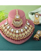 Red Kundan Festival Wear Necklace Set MKSW195344