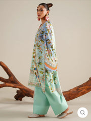 Eres Bonita by BinIlyas Embroidered Viscose Shirt with Digital Print Chiffon Dupatta & Trousers | 3-Piece Unstitched Suit 1105-B