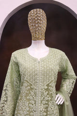 Sana by Sayuri - A New Hue of Opulence | Semi-Stitched Palazzo Suit 5819-D