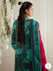 Eres Bonita by BinIlyas Embroidered Viscose Shirt with Digital Print Chiffon Dupatta & Trousers | 3-Piece Unstitched Suit 1106-B