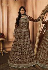 Fiona Shenaz Heavy Georgette Embroidered Anarkali Gown with Dupatta 51213