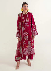 Designer Embroidered Lawn Suit w/ Laser Cut Front Panel & Screen Print Dupatta | SL-08-25-V2