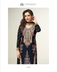 Alisha Semi-Stitched Chinnon Silk Anarkali Suit Set with Palazzo& Dupatta | AASHIRWAD CREATION 10385