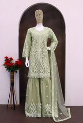 Sana by Sayuri - A New Hue of Opulence | Semi-Stitched Palazzo Suit 5819-D