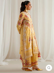 Eres Bonita by BinIlyas Embroidered Viscose Shirt with Digital Print Chiffon Dupatta & Trousers | 3-Piece Unstitched Suit 1101-B