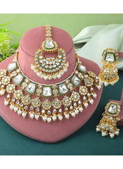 White Kundan Festival Wear Necklace Set MKSW401483
