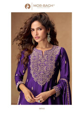 VEERA Collection | Premium Chinnon Silk Suits | 10344 AASHIRWAD CREATION