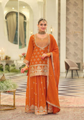 Eba Lifestyle Rangoli Series 2192 | Embroidered Chinon Suit Set