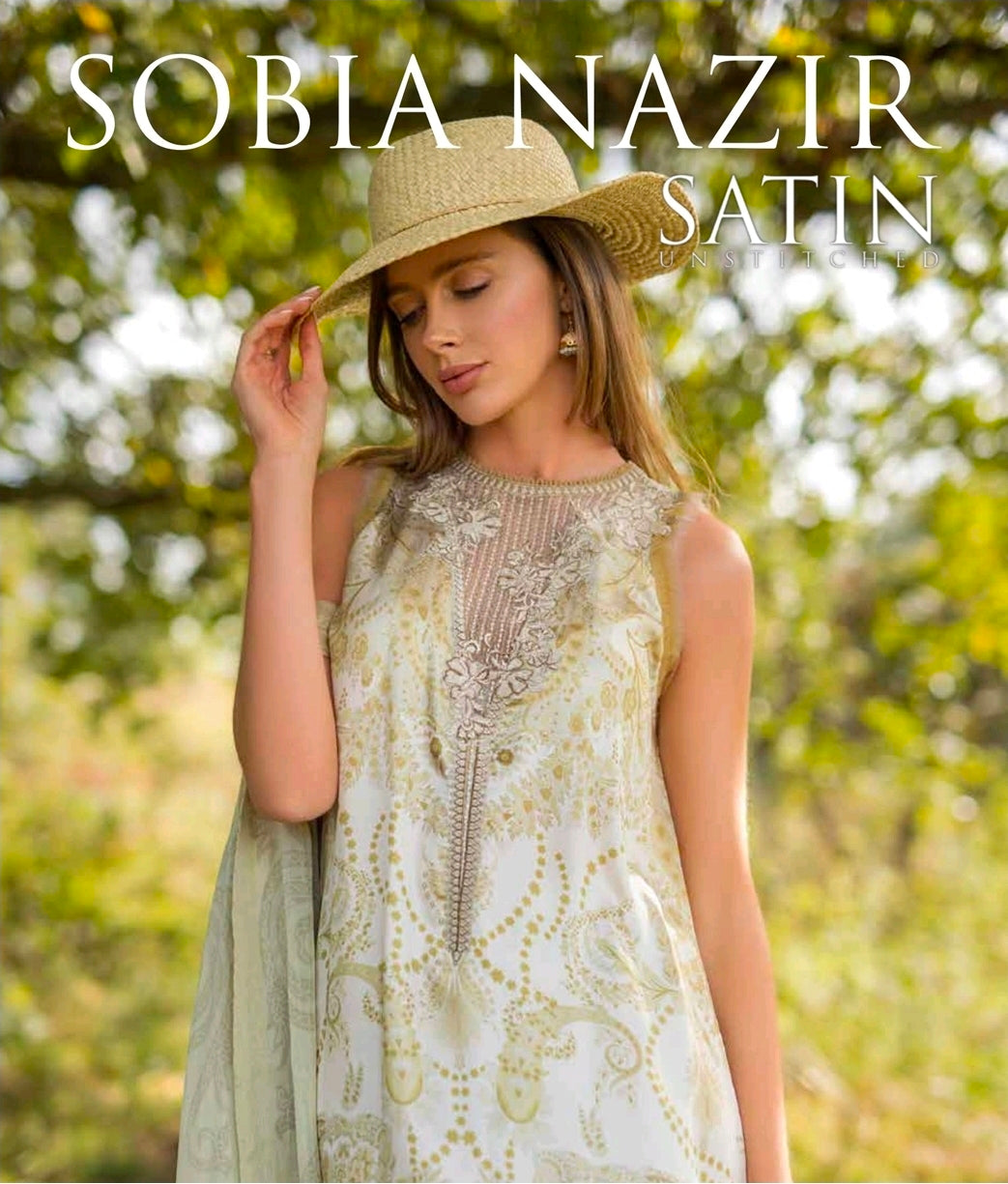 Sobia nazir Satin Unstitch Collection