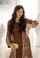 AJIZL-08 EMBROIDERED NET UNSTITCHED 2 PCS