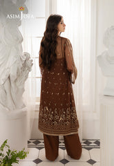 AJIZL-08 EMBROIDERED NET UNSTITCHED 2 PCS