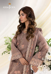 AJIZL-20 EMBROIDERED PAPER COTTON UNSTITCHED 3 PCS