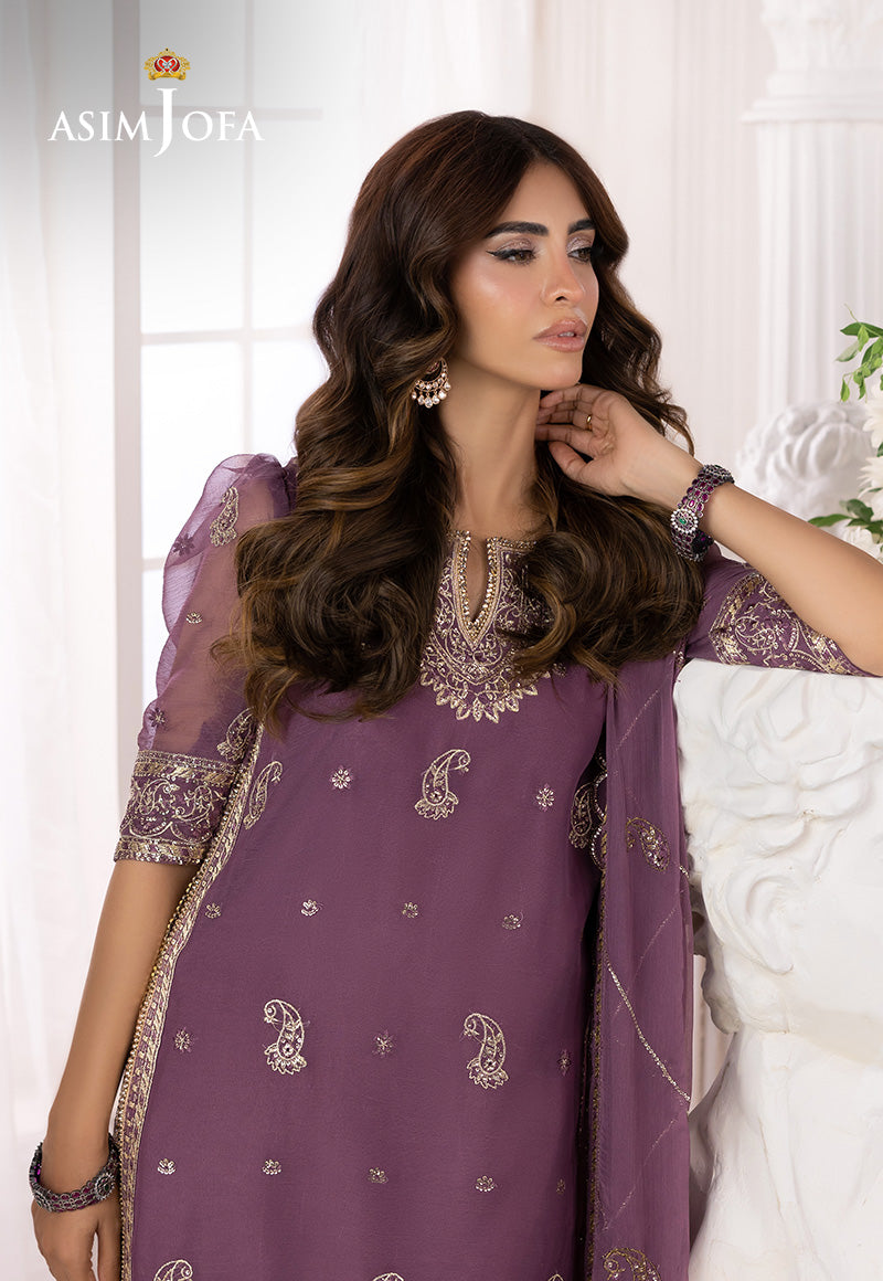 AJIZL-16 EMBROIDERED CHIFFON UNSTITCHED 3 PCS
