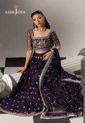 AJIZL-15 EMBROIDERED NET UNSTITCHED 3 PCS