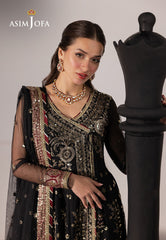 AJIZL-03 EMBROIDERED NET UNSTITCHED 3 PCS
