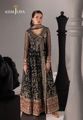 AJIZL-03 EMBROIDERED NET UNSTITCHED 3 PCS