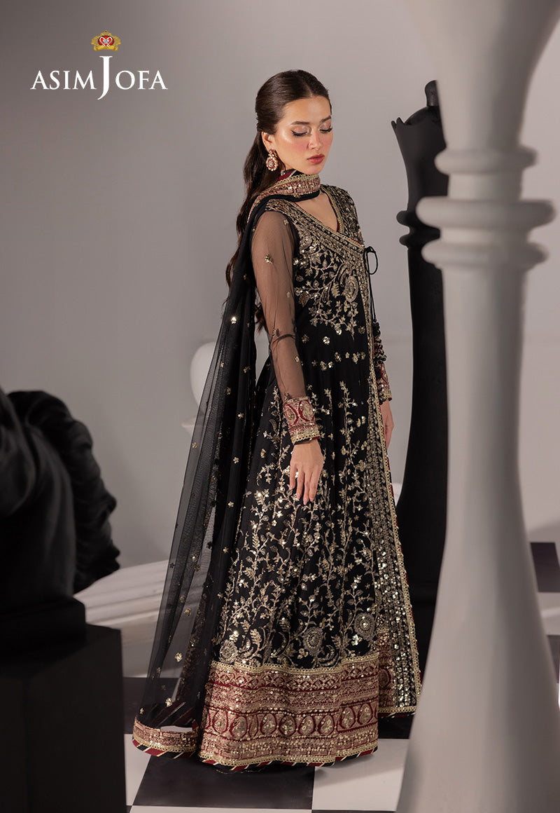 AJIZL-03 EMBROIDERED NET UNSTITCHED 3 PCS