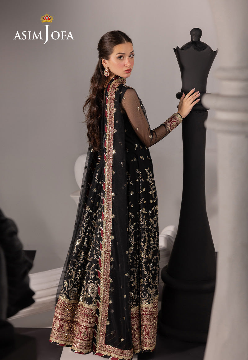 AJIZL-03 EMBROIDERED NET UNSTITCHED 3 PCS