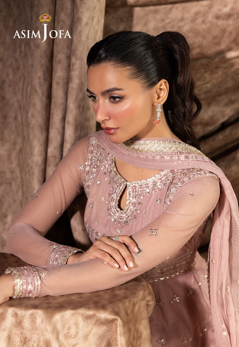 AJIZL-01 EMBROIDERED NET UNSTITCHED 3 PCS