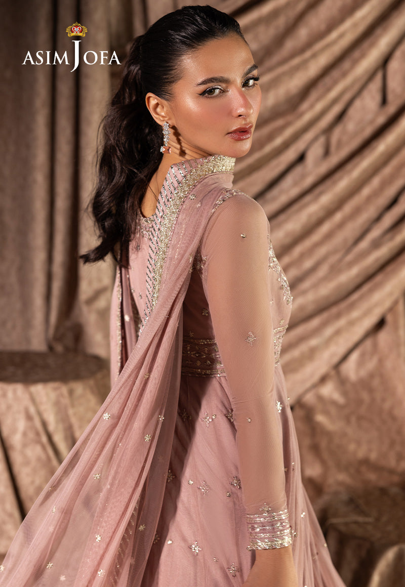 AJIZL-01 EMBROIDERED NET UNSTITCHED 3 PCS