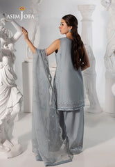 AJIZL-17 EMBROIDERED BOSKI SILK UNSTITCHED 3 PCS