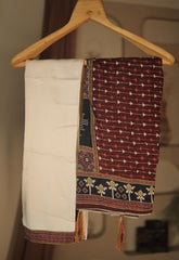 White Indian Wedding Salwar Kameez with Handwork and Print,, Readymade Dress in Silk with Zari, Sequins and Thread work