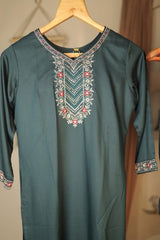 Handmade Salwar Kameez Suits for Women, Pakistani Wedding Green Silk Dress with Zardozi, Zari, Sequins and Thread work