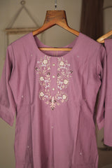 Handmade Indian Wedding Dresses in Lilac color, Ready to wear Simmer Silk Dress with Zardozi, Zari, Sequins and Thread work