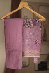 Handmade Indian Wedding Dresses in Lilac color, Ready to wear Simmer Silk Dress with Zardozi, Zari, Sequins and Thread work