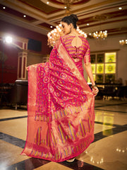 Pink Organza Silk Saree, Indian Wedding Saree, Bollywood Saree Online USA UK, Trending Indian Sarees Online AUS, Saree For Women