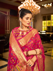 Pink Organza Silk Saree, Indian Wedding Saree, Bollywood Saree Online USA UK, Trending Indian Sarees Online AUS, Saree For Women