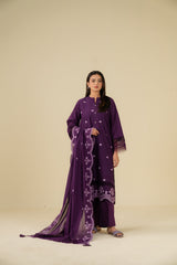 3 Piece Embroidered Lawn Suit