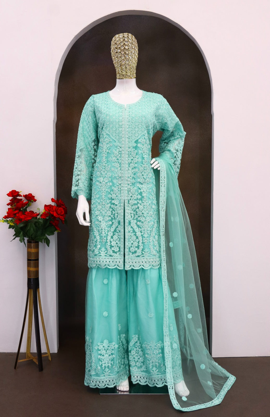 Sana by Sayuri - A New Hue of Opulence | Semi-Stitched Palazzo Suit 5819-B