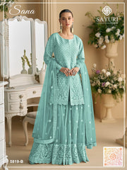 Sana by Sayuri - A New Hue of Opulence | Semi-Stitched Palazzo Suit 5819-B