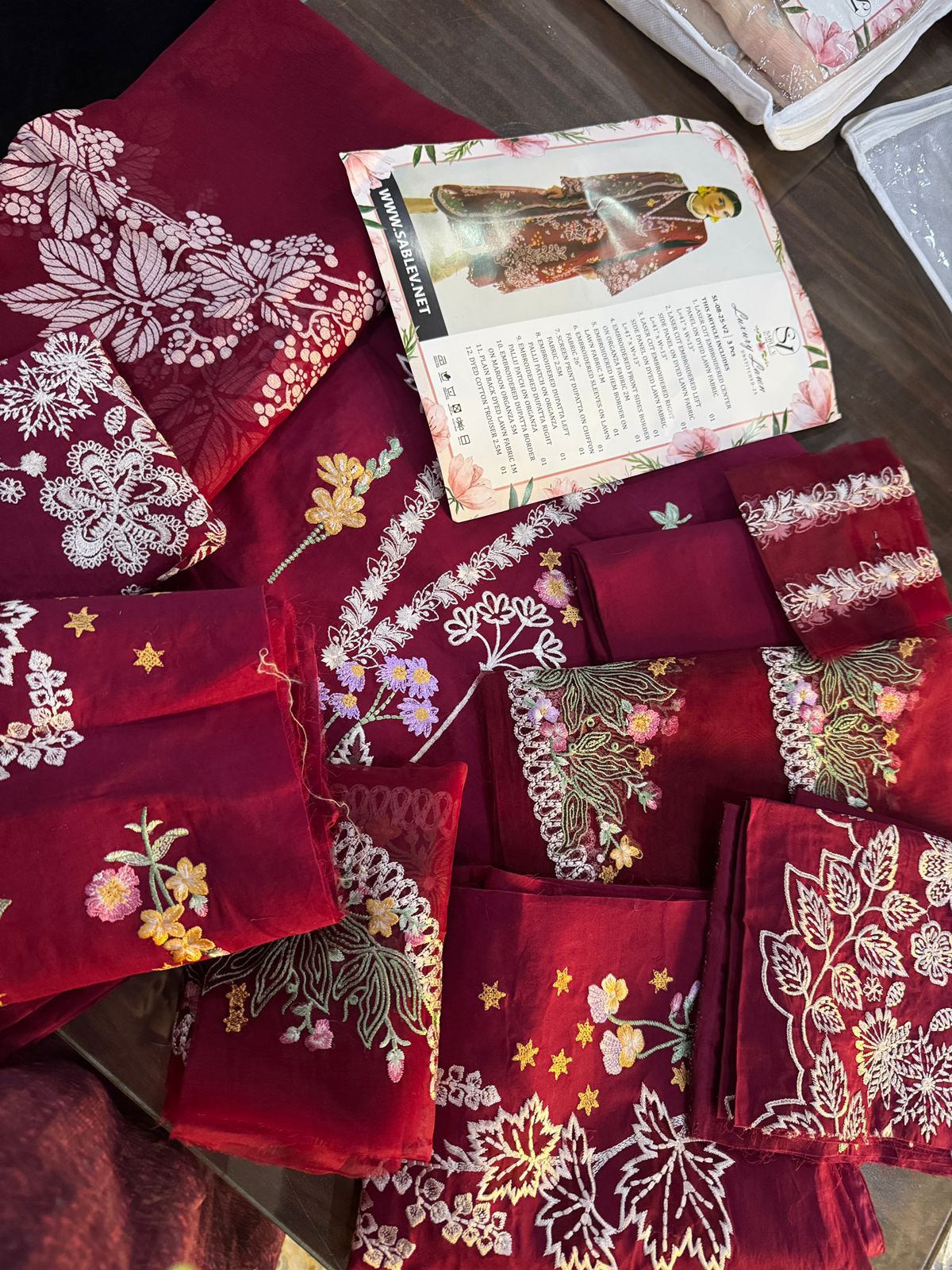 Designer Embroidered Lawn Suit w/ Laser Cut Front Panel & Screen Print Dupatta | SL-08-25-V2