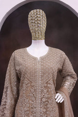 Sana by Sayuri - A New Hue of Opulence | Semi-Stitched Palazzo Suit 5819-A