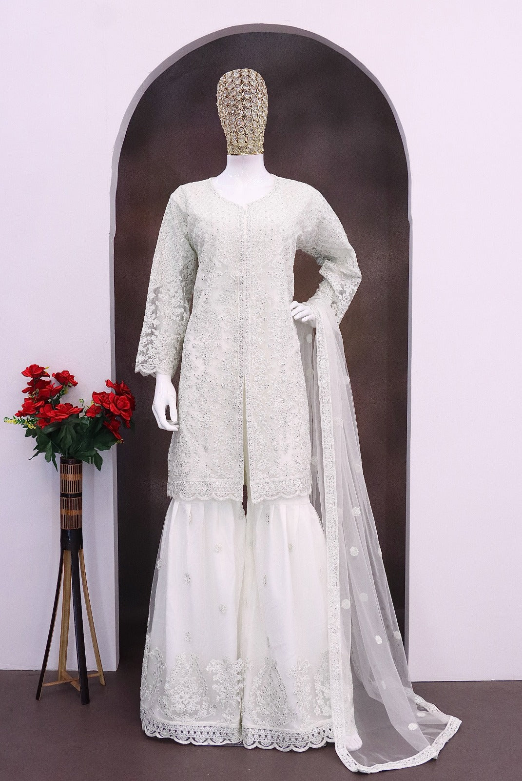 Sana by Sayuri - A New Hue of Opulence | Semi-Stitched Palazzo Suit 5819-E