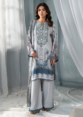Meerak Embroidered Linen 25 Sky Blossom