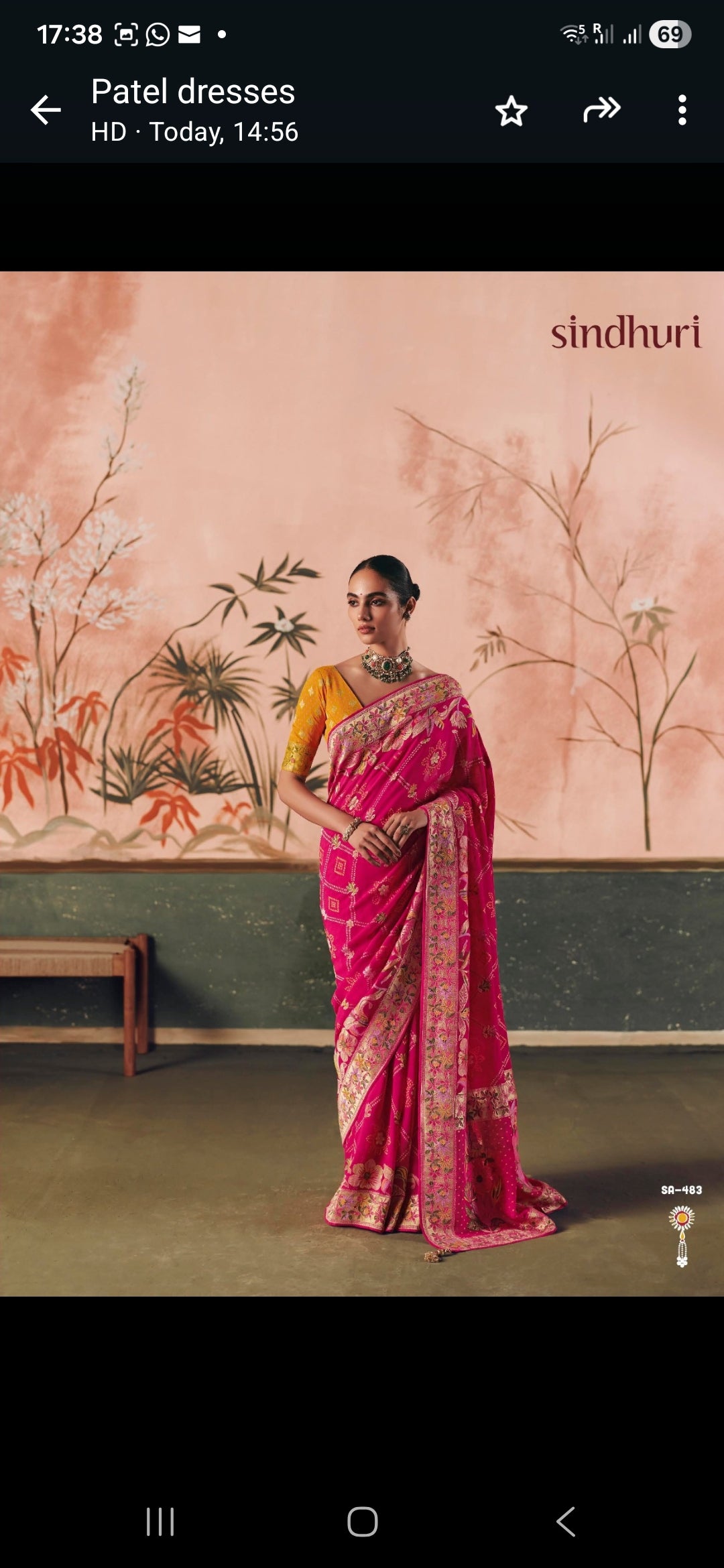 Kimora Sindhuri Premium Bindiya Bandhani Georgette Saree with Blouse SA-483