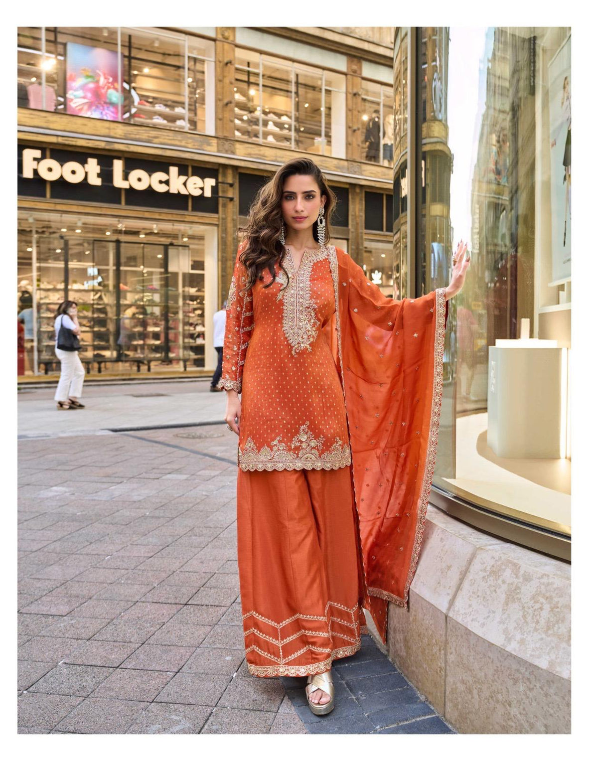 Sayuri Designer Presents:The Swati (3 Pcs) Ensemble in Pure Viscos Simar Jacquard Silk 5847